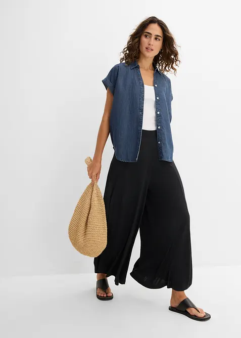 Jupe-culotte en jersey, jambes larges, bonprix