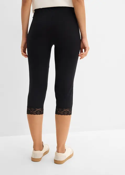 Capri-Leggings mit Spitzendetail, bonprix