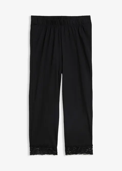 Capri-Leggings mit Spitzendetail, bonprix