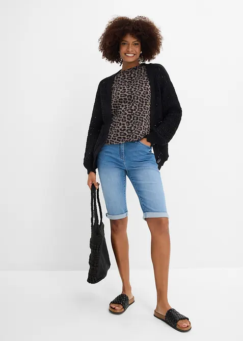 Jeans Bermuda Mid Waist, Bequembund, bonprix