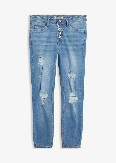 Skinny-Jeans, Mid Waist, Destroyed, bonprix