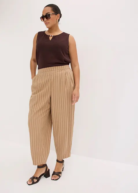 Pantalon taille extensible et rafraichissant, bonprix