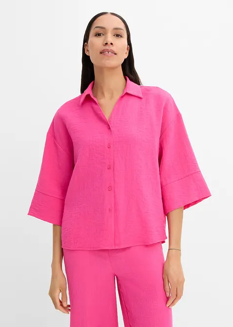 Oversize-Bluse aus Viskose-Mix, bonprix