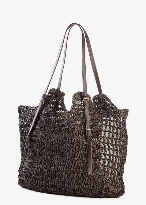 Strohshopper mit Schnallendetails, bonprix