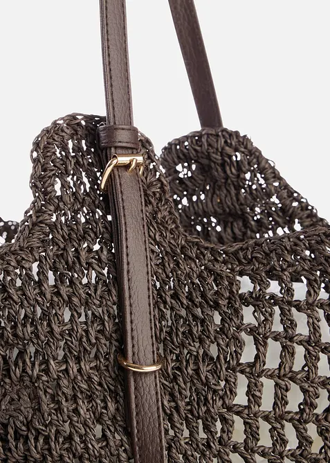 Strohshopper mit Schnallendetails, bonprix