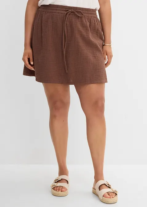 Jupe-short en gaze de coton, bonprix