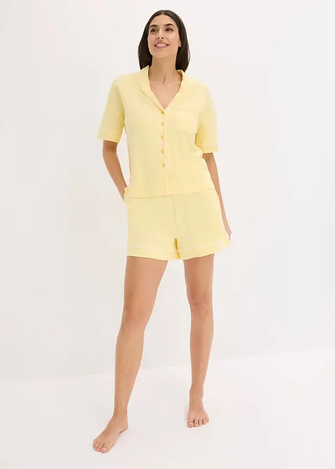 Pyjashort en viscose m&eacute;lang&eacute;e, bonprix