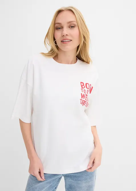 Oversize-Shirt aus reiner Bio-Baumwolle, bonprix
