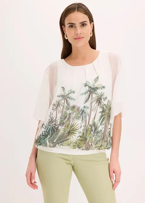 Blouse en mousseline avec top int&eacute;gr&eacute;, bonprix