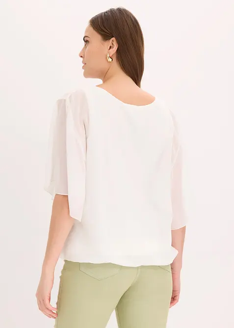 Blouse en mousseline avec top int&eacute;gr&eacute;, bonprix