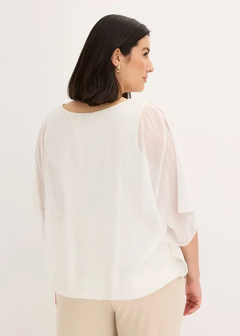 Blouse en mousseline avec top int&eacute;gr&eacute;, bonprix