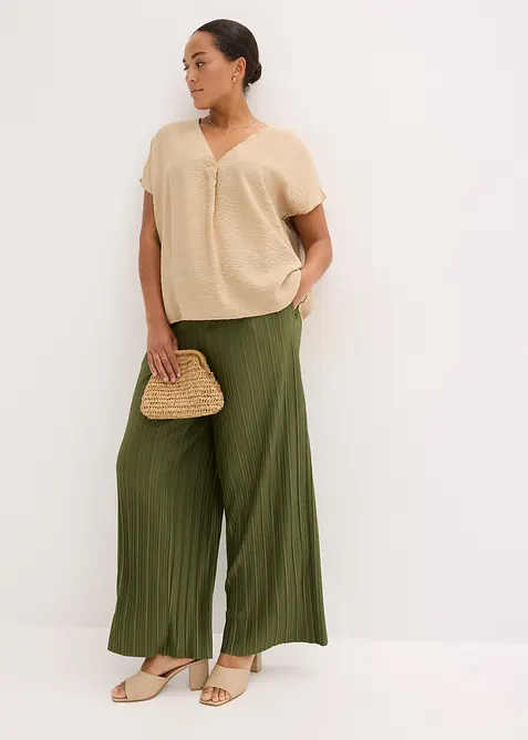Blouse fluide en viscose m&eacute;lang&eacute;e, bonprix