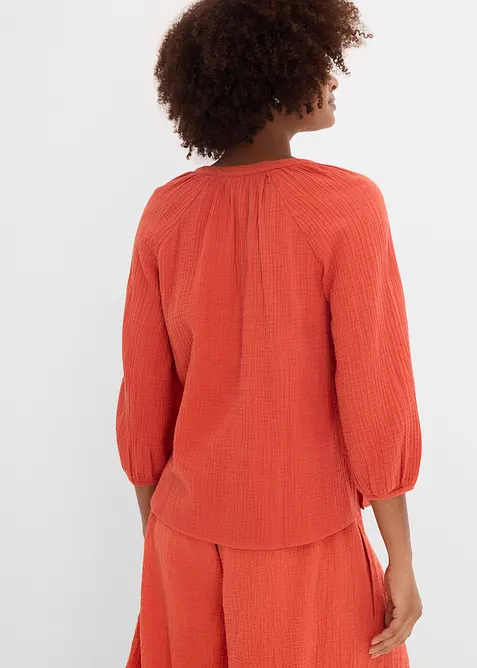 Blouse oversize en gaze de coton, bonprix