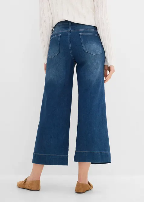 Jupe-culotte en jean ultra-doux, bonprix