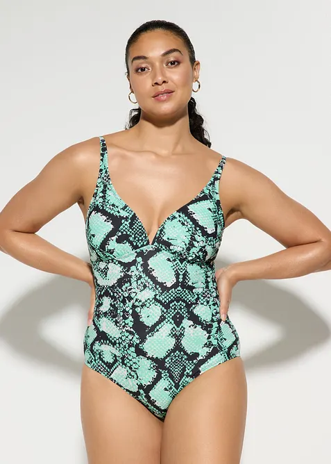 Maillot sculptant maintien l&eacute;ger, bretelles r&eacute;glables, bonprix