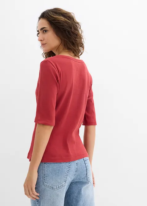 Rippshirt mit reiner Bio-Baumwolle (2er Pack), bonprix