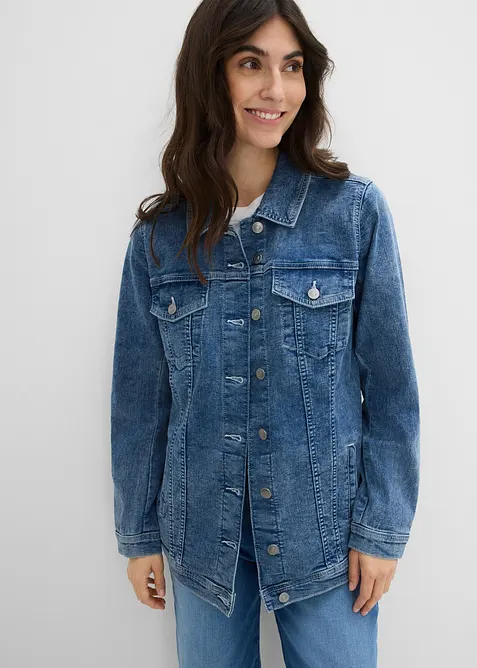 Veste en jean extensible, coupe boyfriend, bonprix