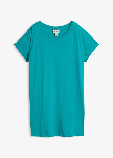 T-shirt long et boxy &agrave; manches courtes, bonprix
