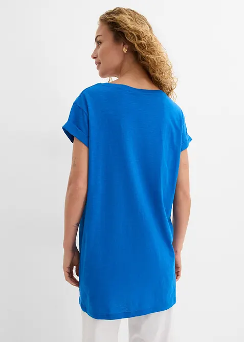 T-shirt long et boxy &agrave; manches courtes, bonprix