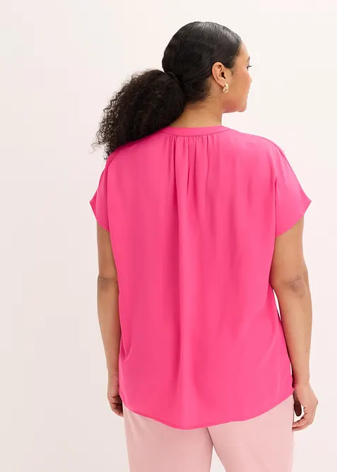 Chemisier manches courtes &agrave; boutonnage invisible, bonprix