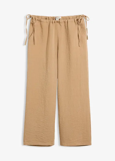 Pantalon large en viscose m&eacute;lang&eacute;e, bonprix