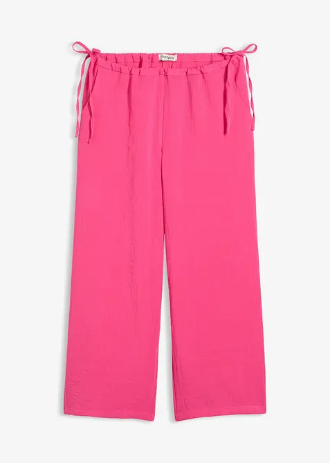 Pantalon large en viscose m&eacute;lang&eacute;e, bonprix