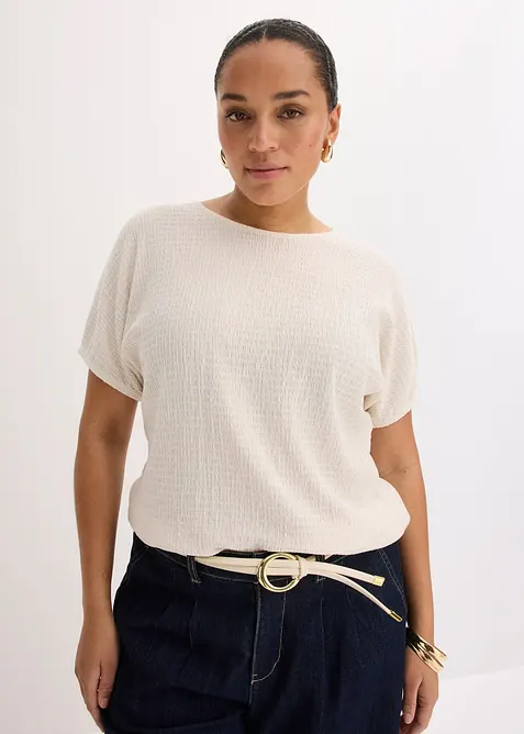 T-shirt textur&eacute;, bonprix