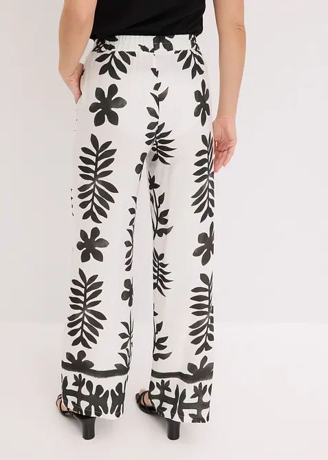 Pantalon imprim&eacute; en viscose fluide, bonprix