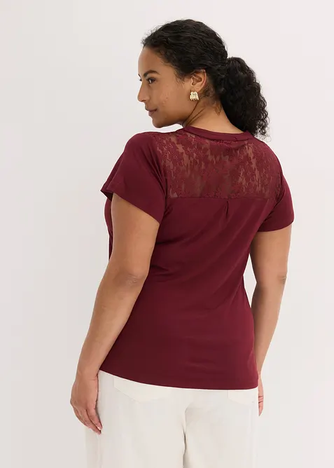 T-shirt col tunisien en viscose majoritaire, bonprix