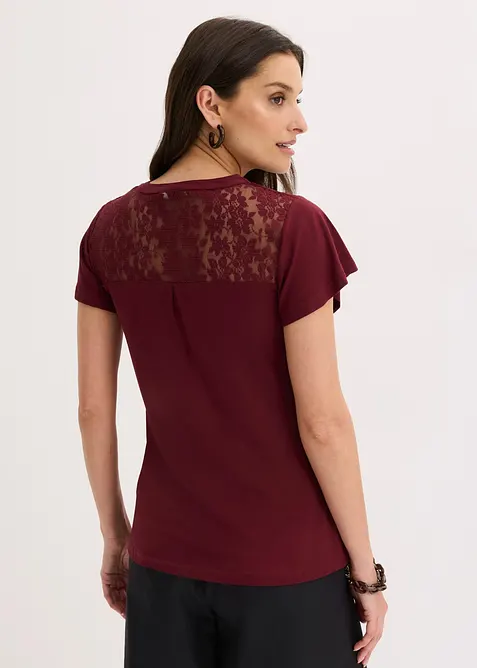 T-shirt col tunisien en viscose majoritaire, bonprix