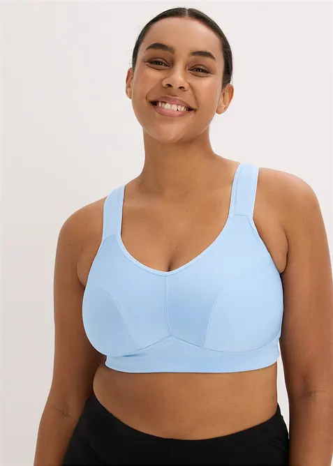 Lot de 2 soutiens-gorge de sport, maintien mod&eacute;r&eacute;, bonprix