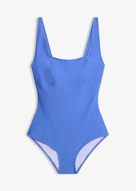 Maillot 1 pi&egrave;ce sculptant &agrave; encolure carr&eacute;e, maintien l&eacute;ger, bonprix