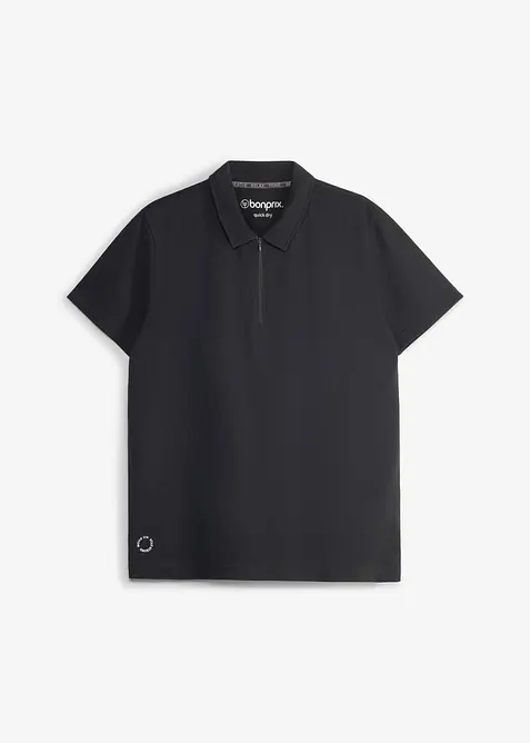 Polo de sport &agrave; col zipp&eacute; pour homme, s&eacute;chage rapide, bonprix