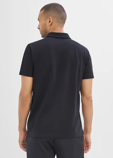 Polo de sport &agrave; col zipp&eacute; pour homme, s&eacute;chage rapide, bonprix