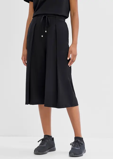Ultraleichte Sport-Culottes mit Zierfalten, schnelltrocknend, bonprix