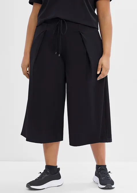Ultraleichte Sport-Culottes mit Zierfalten, schnelltrocknend, bonprix