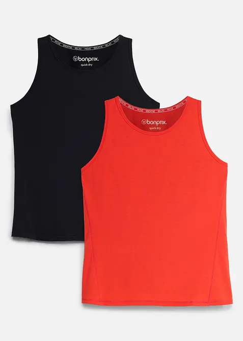 Sport-Top (2er Pack), schnelltrocknend, bonprix