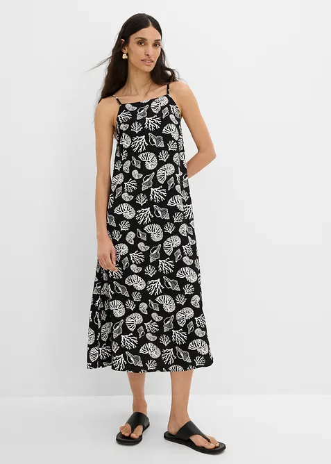 Midikleid in All-Over-Print aus Viskose-Mix, bonprix