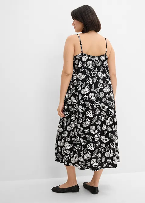 Midikleid in All-Over-Print aus Viskose-Mix, bonprix