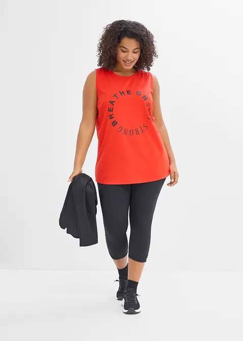 Legging de sport corsaire ultra l&eacute;ger, &agrave; fronces, s&eacute;chage rapide, bonprix