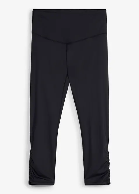 Legging de sport corsaire ultra l&eacute;ger, &agrave; fronces, s&eacute;chage rapide, bonprix