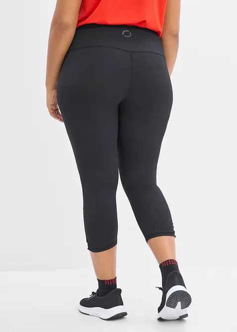 Legging de sport corsaire ultra l&eacute;ger, &agrave; fronces, s&eacute;chage rapide, bonprix
