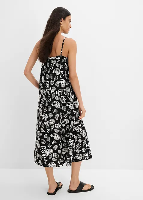 Midikleid in All-Over-Print aus Viskose-Mix, bonprix