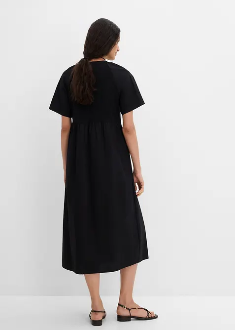 Midikleid mit Warenmix aus reiner Baumwolle, bonprix