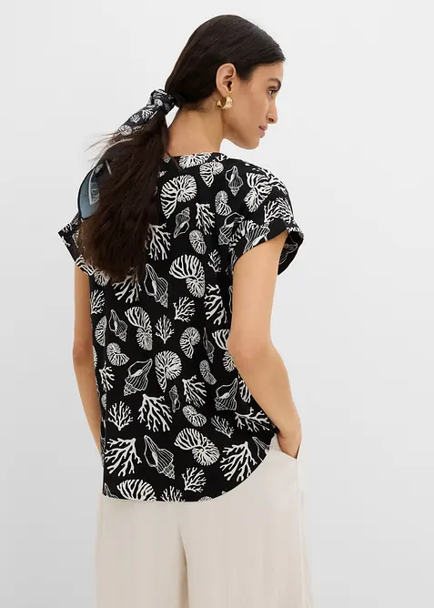 Blouse fluide &agrave; manches courtes, bonprix