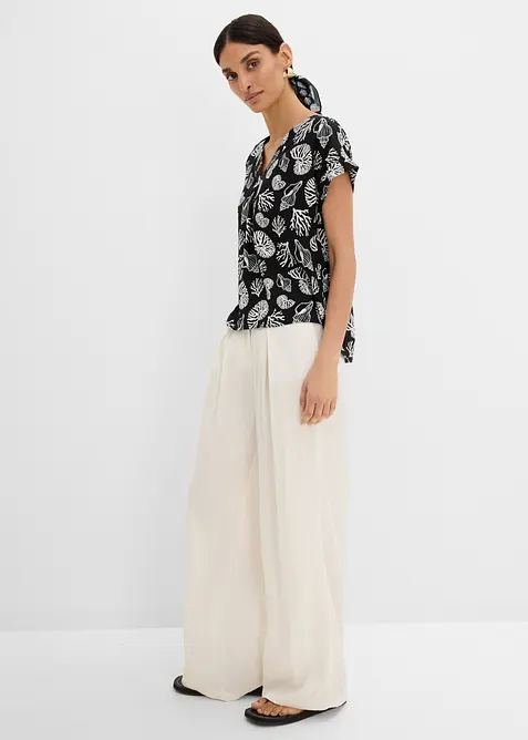 Blouse fluide &agrave; manches courtes, bonprix