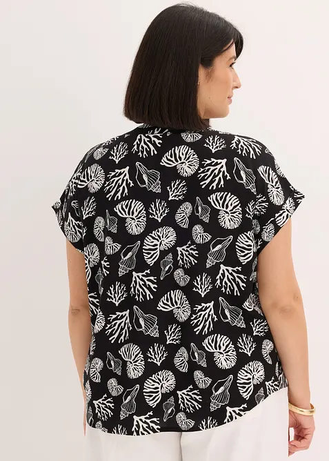 Blouse fluide &agrave; manches courtes, bonprix