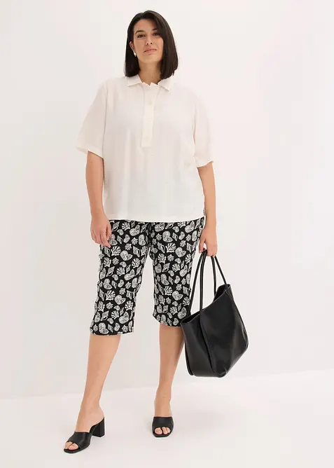 Pantalon corsaire en coton extensible, bonprix
