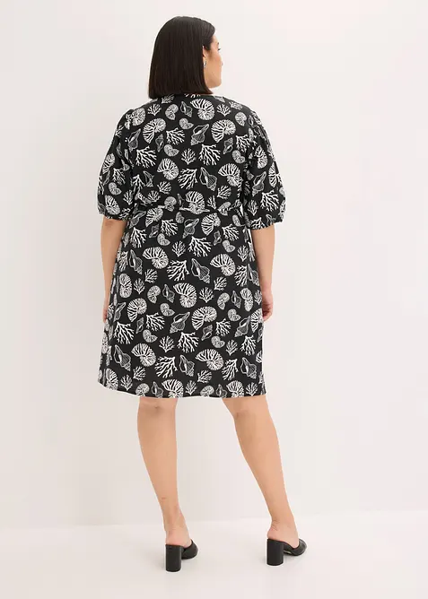 Blusenkleid mit Leinenanteil, bonprix