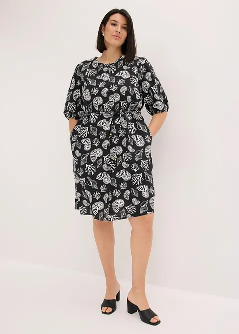 Blusenkleid mit Leinenanteil, bonprix